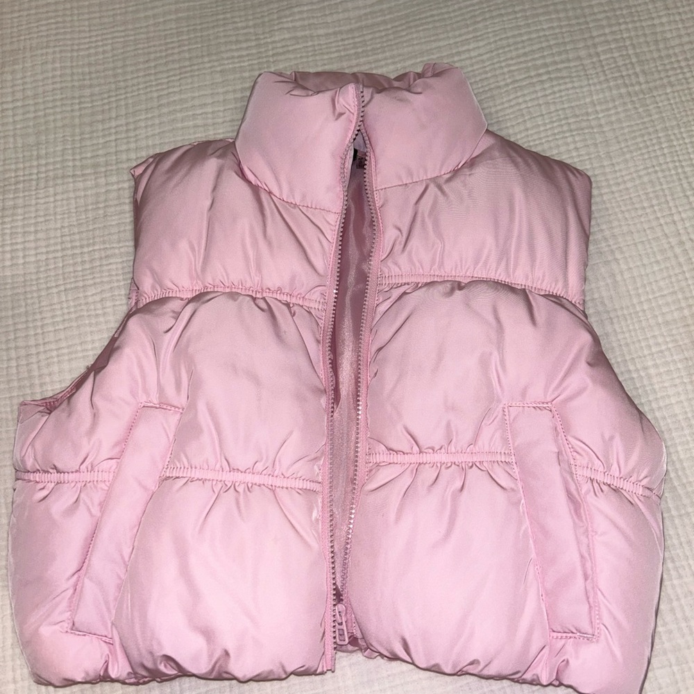 H&M Pink Quilted Puffer Vest